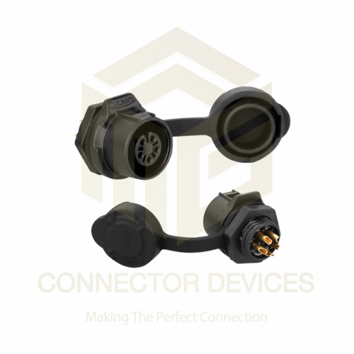 LP12 125V 5A 5Pin Female Socket IP67 Waterproof Power Connector Plastic Shell Solder Terminal