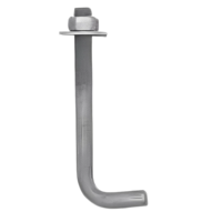 Mild Steel L Bolt - Color: Silver
