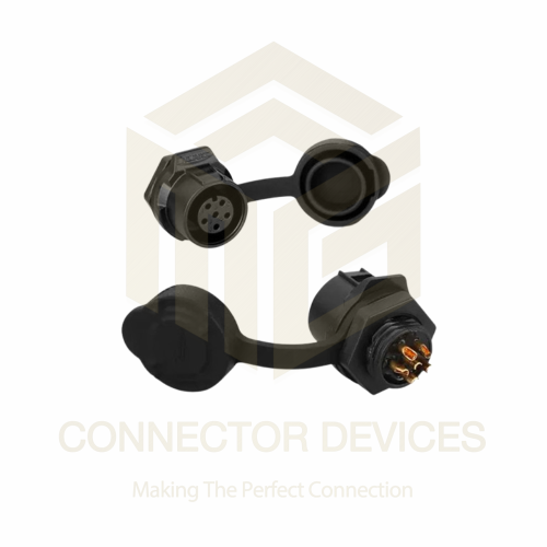 LP12 125V 5A 6Pin Female Socket IP67 Waterproof Power Connector Plastic Shell Solder Terminal