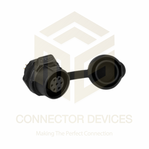 LP12 100V 3A 7Pin Female Socket IP67 Waterproof Power Connector Plastic Shell Solder Terminal