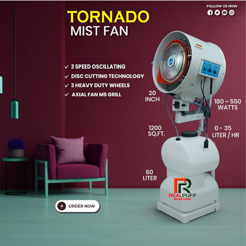 Tornado Mist Fan - Color: White
