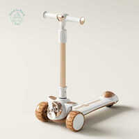 Pu Luggage Kids Scooter With Led Wheel - Body Material: Plastic