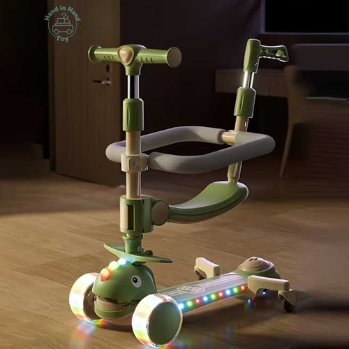 Adjustable Height 3-Wheel Pedal Scooter