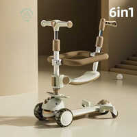 Multi-function Adjustable Folding Children Foot Scooter - Body Material: Plastic
