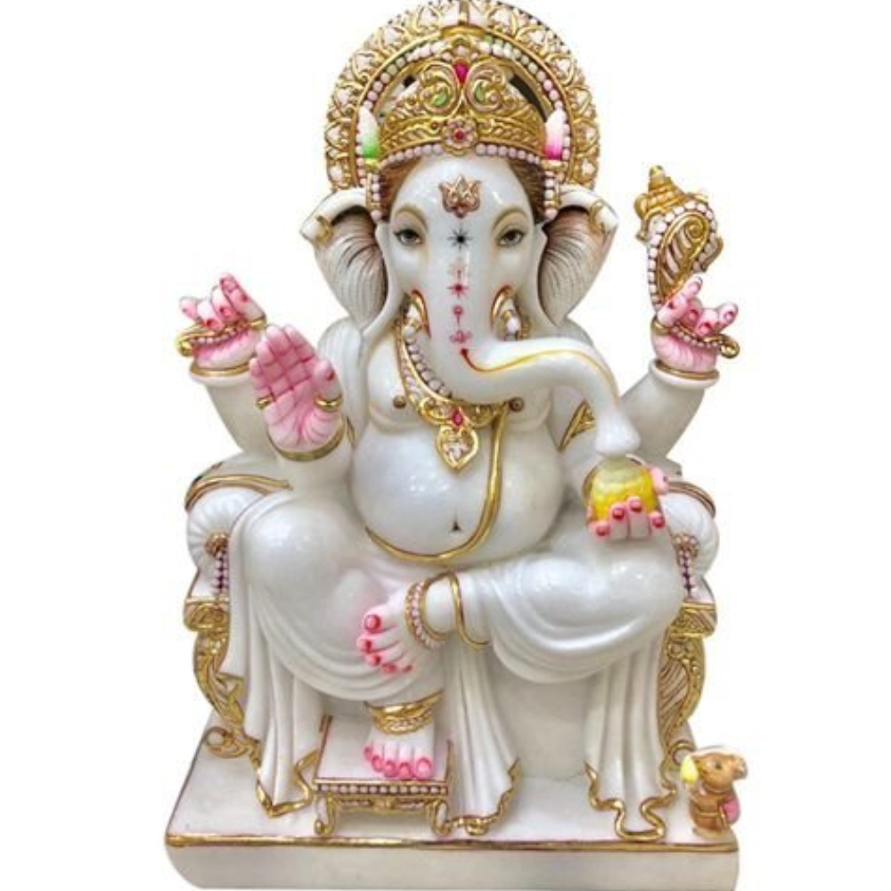 Polishing Marble Ganesh ji Statue