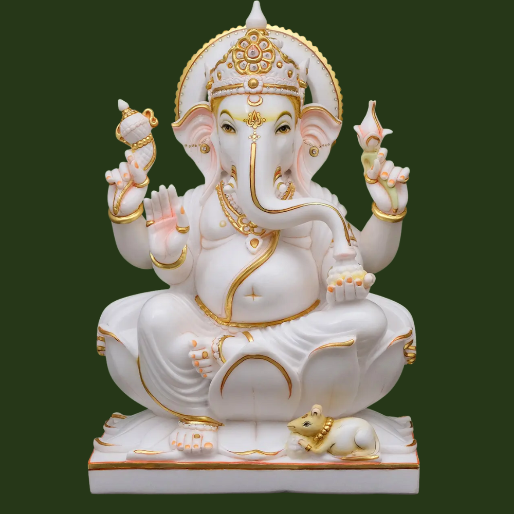 Polishing Marble Ganesh ji Statue