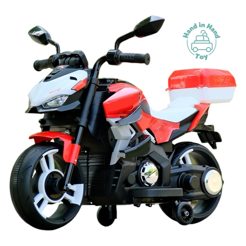 USB Kids Boys 4-Wheel Electric Motorcycle