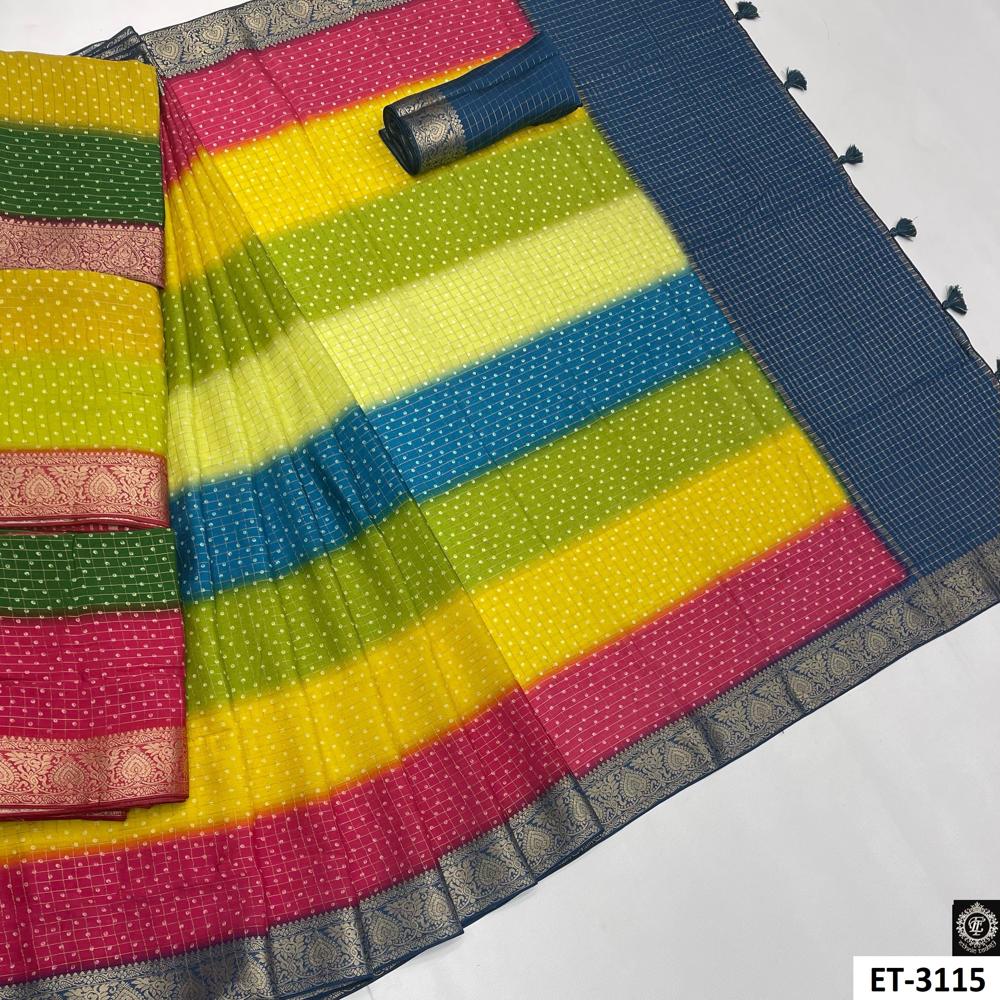 Bandhej Multicolor Saree - Fabric Type: Art Silk