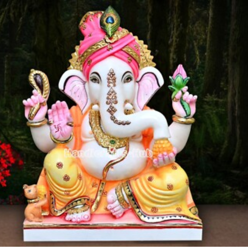 white marble lord ganesh idol