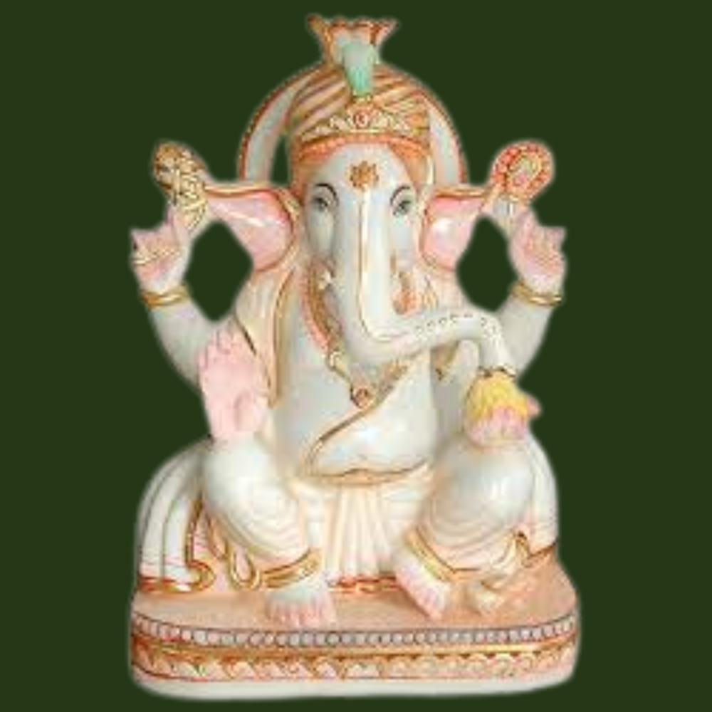 white marble lord ganesh idol