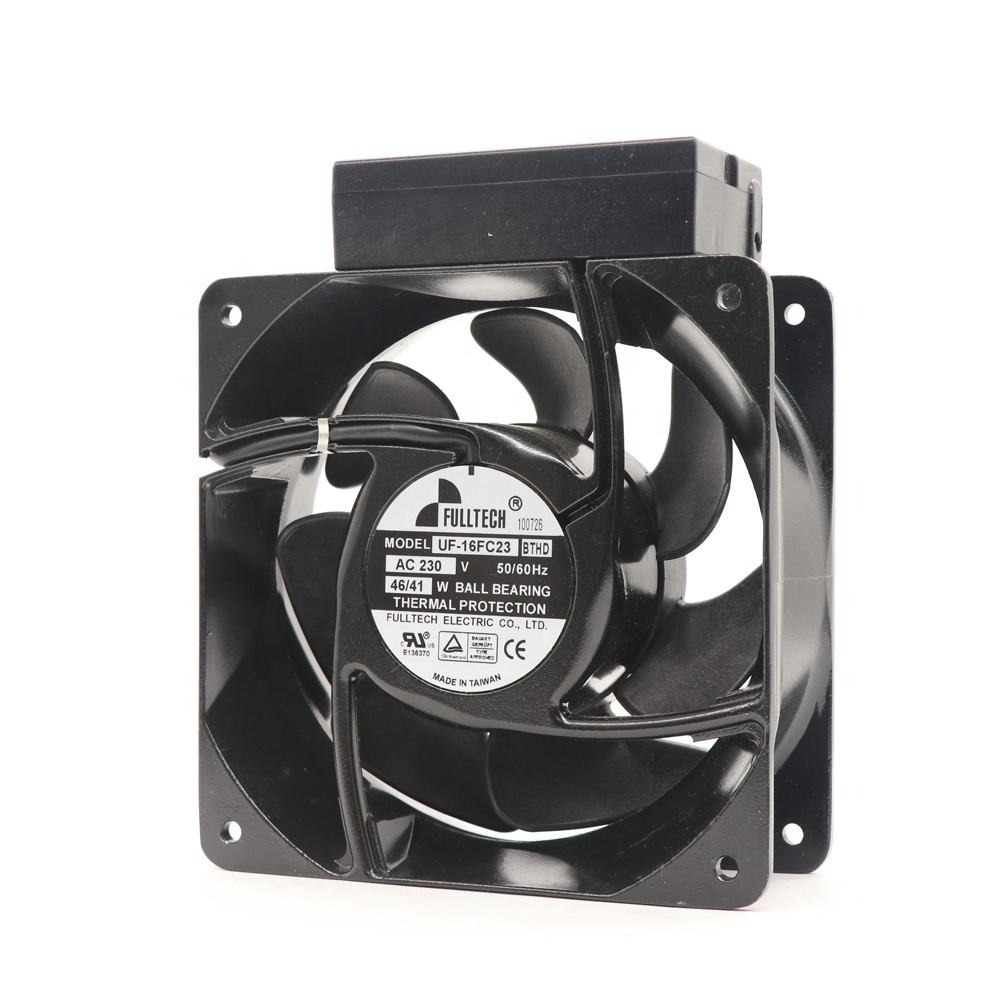 Fulltech Uf-16fc23bthd 16062 16cm 160x160x62mm 46w/41w 230v Ac 50/60hz 265cfm 2850rpm Ball Bearing Inverter Axial Cooling Fan - Color: Black