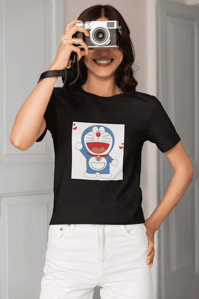 Laughing Dora Cartoon Graphic T-Shirt