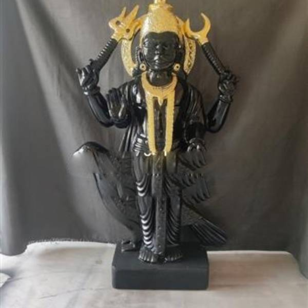 Black Marble Shani Dev Statue