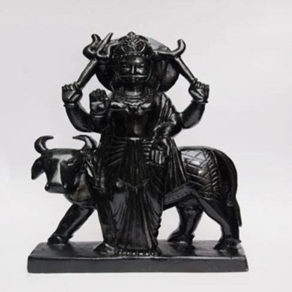 Black Marble Shani Dev Statue