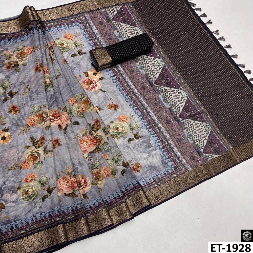 Floral Motifs Saree