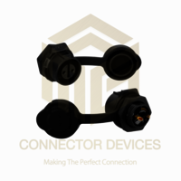 Lp12 125v 5a 2pin Female Socket Ip67 Waterproof Power Connector Plastic Shell Solder Terminal