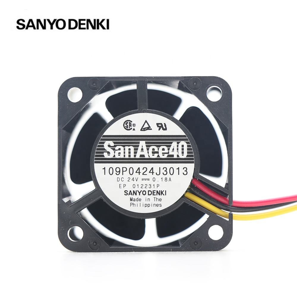 Sanyo Denki 109P0424J3013 40x28mm 4028 4cm 24V DC 0.18A 16.2CFM 4.32W Inverter MIni Axial Compact Cooling Fans