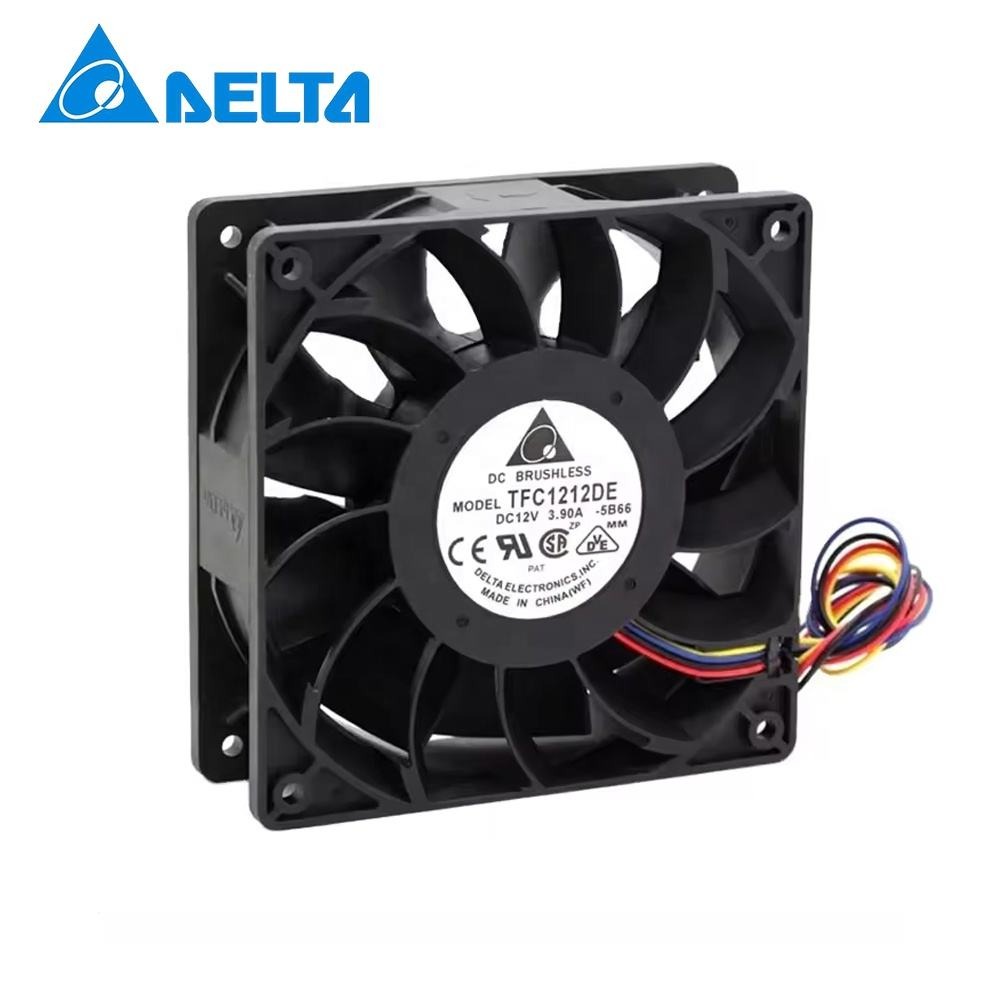 Delta Tfc1212de 12038 120x120x38mm 12v Dc 3.90a 46.8w 190cfm 6800rpm Pwm Speed Sensor Inverter Case Industrial Cooling Fan - Color: Black