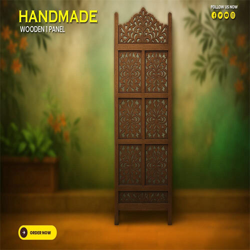 Handmade Wooden 1 Panel - Material: Wood