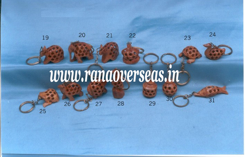 Brown Wooden Under Cut Key Chains