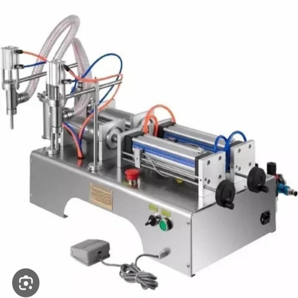 SEMI AUTOMATIC DOUBLE HEAD LIQUID FILLING MACHINE 