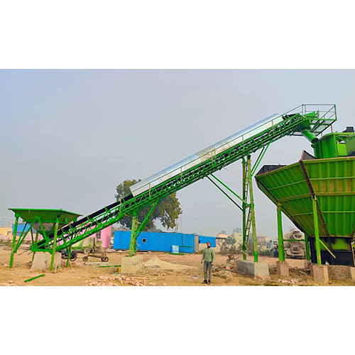 Aggregate Feeding Belt Conveyor System - Material: Mild Steel