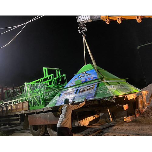 Aggregate Feeding Belt Conveyor System - Material: Mild Steel