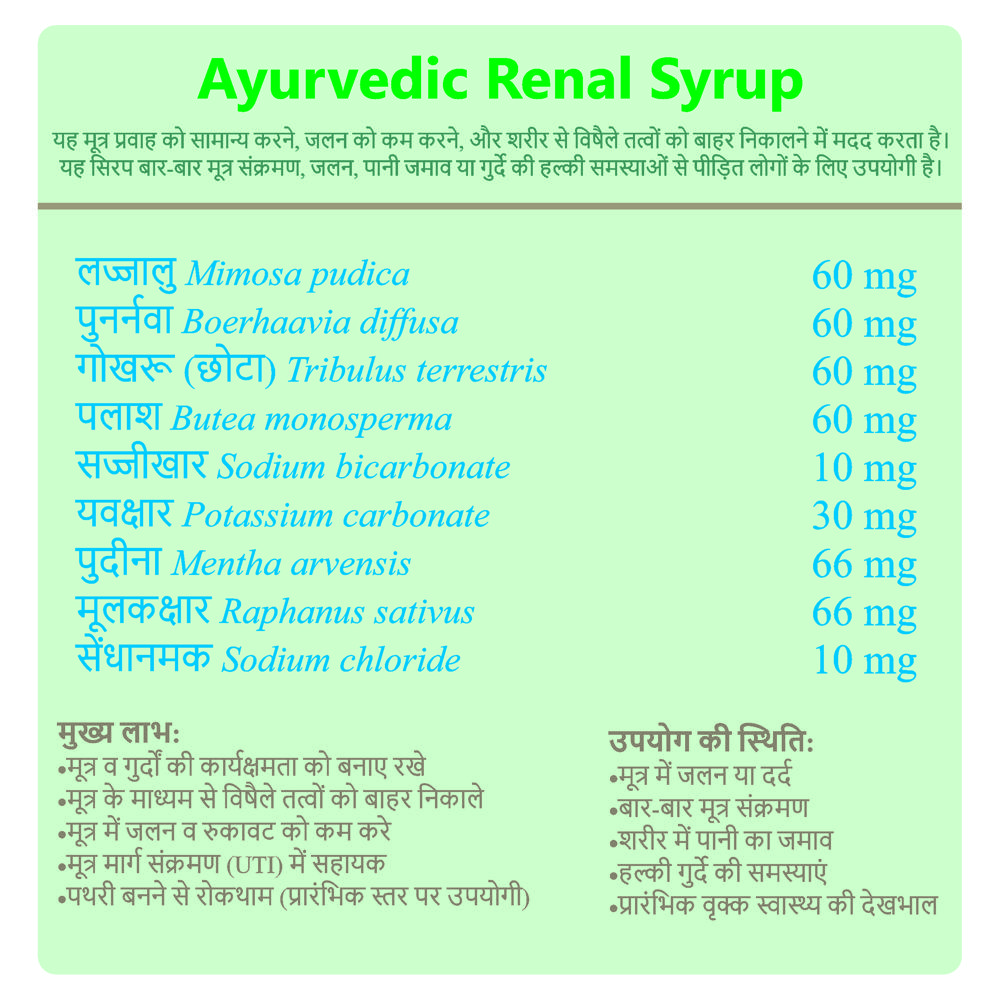 200 ml Ayurvedic Kidney & Urinary Tonic, Third Party & Private Label Manufacturing