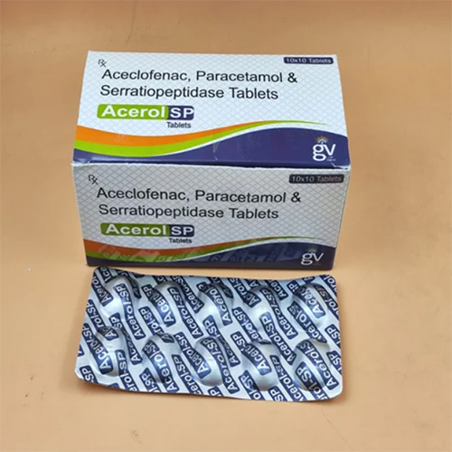 Aceclofenac Paracetamol And Serratiopeptidase Tablets