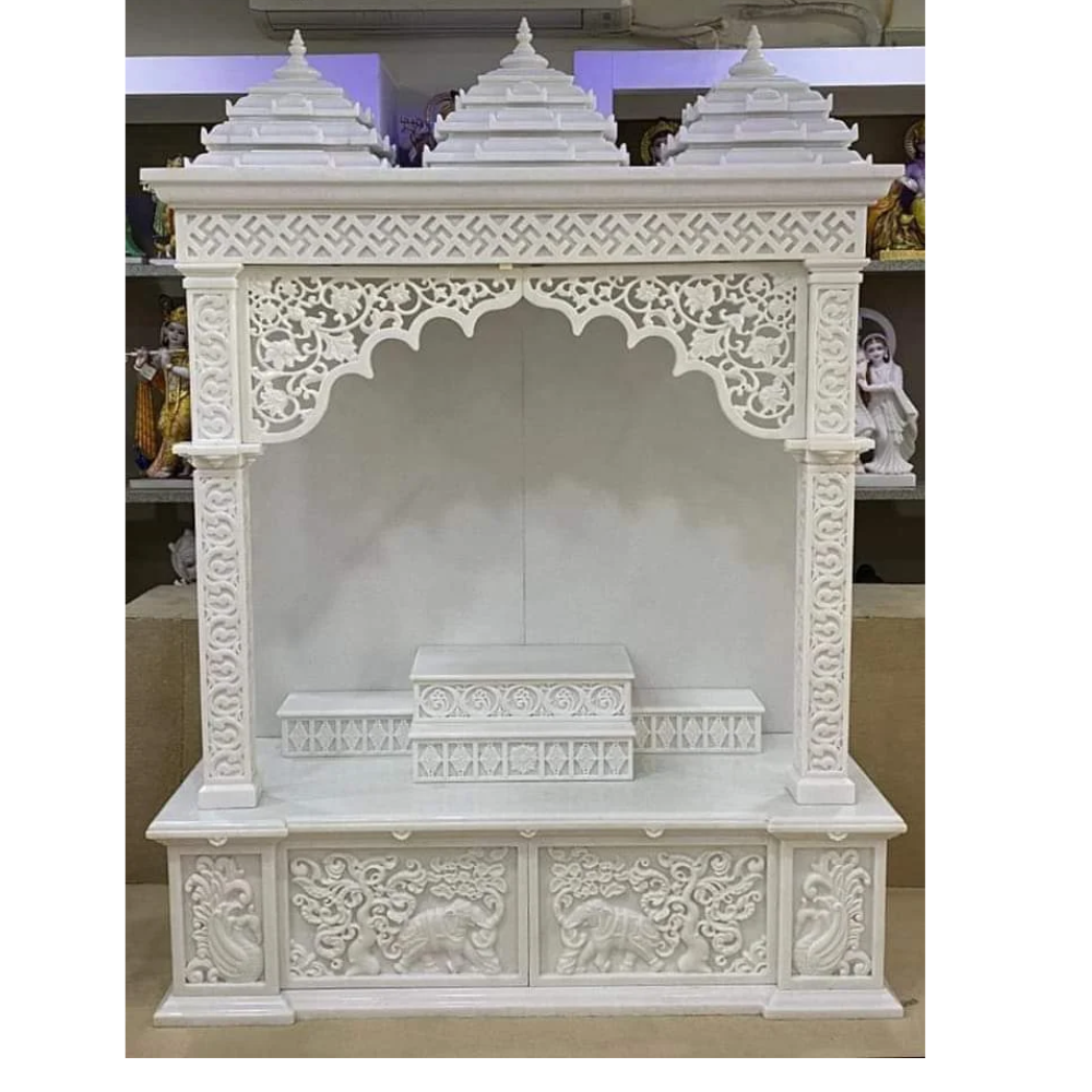 Makrana Pure White Marble Temple