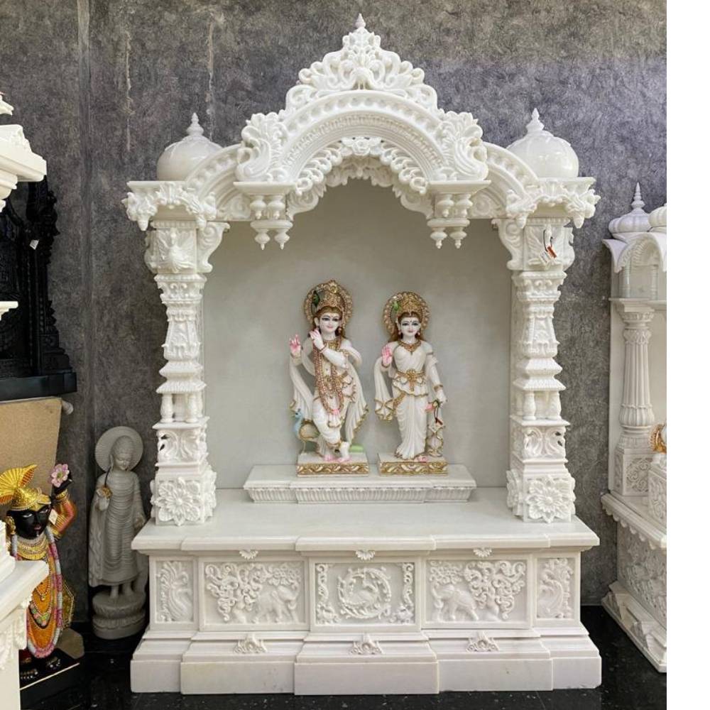 Makrana Pure White Marble Temple