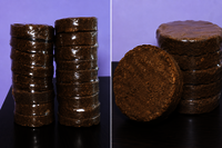 Cow Dung Cake - Refined Cow Dung Material, Industrial Application, Brown Color | Eco-friendly Solution For Sustainable Manufacturing