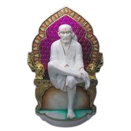 Marble Sai Baba Statue - Color: White