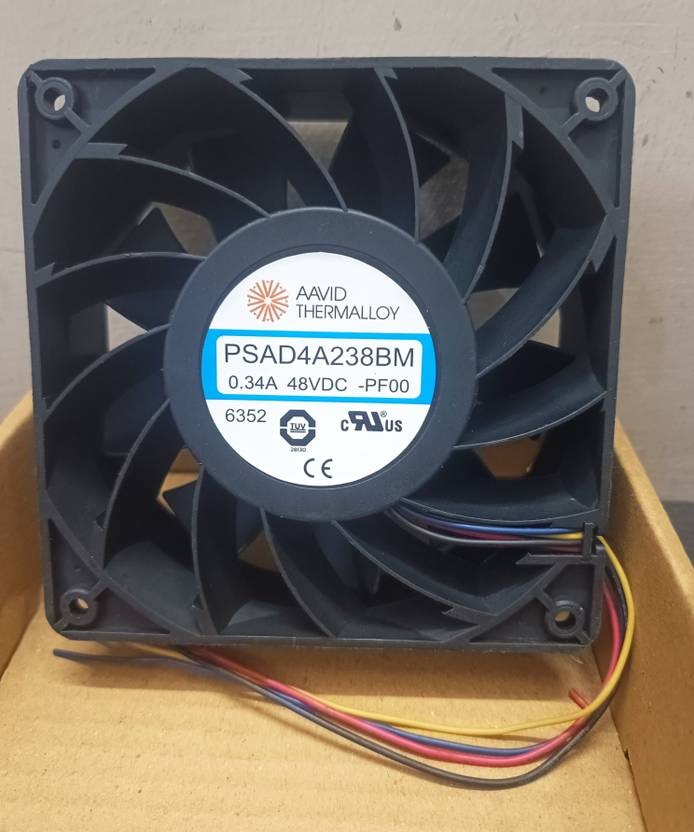 AAVID PSAD4A238BM Axial Fan 48V-0.34A DC Brushless Air Cooling Fan 12038mm 4Pin Fan with Heat Sinks All in one Cooler  (Black)