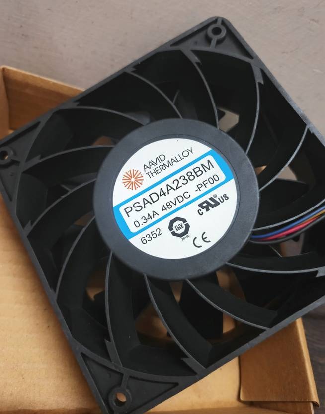 AAVID PSAD4A238BM Axial Fan 48V-0.34A DC Brushless Air Cooling Fan 12038mm 4Pin Fan with Heat Sinks All in one Cooler  (Black)