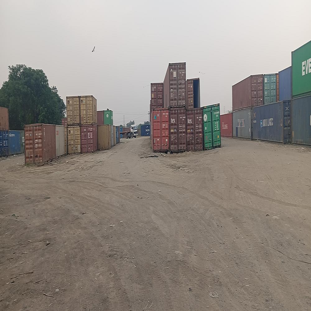 Empty Container Yard - Color: Blue