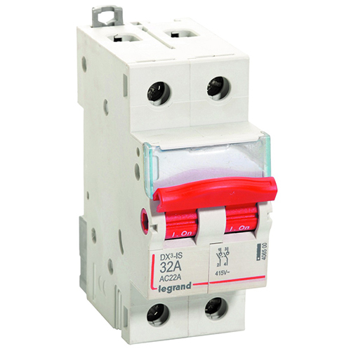 2 Pole 415 V - 32 A - Dx3 Isolator - Color: White