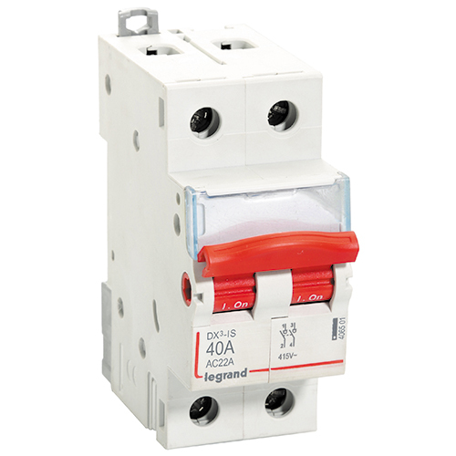 2 Pole 415 V - 40 - A Dx3 Isolators - Color: White