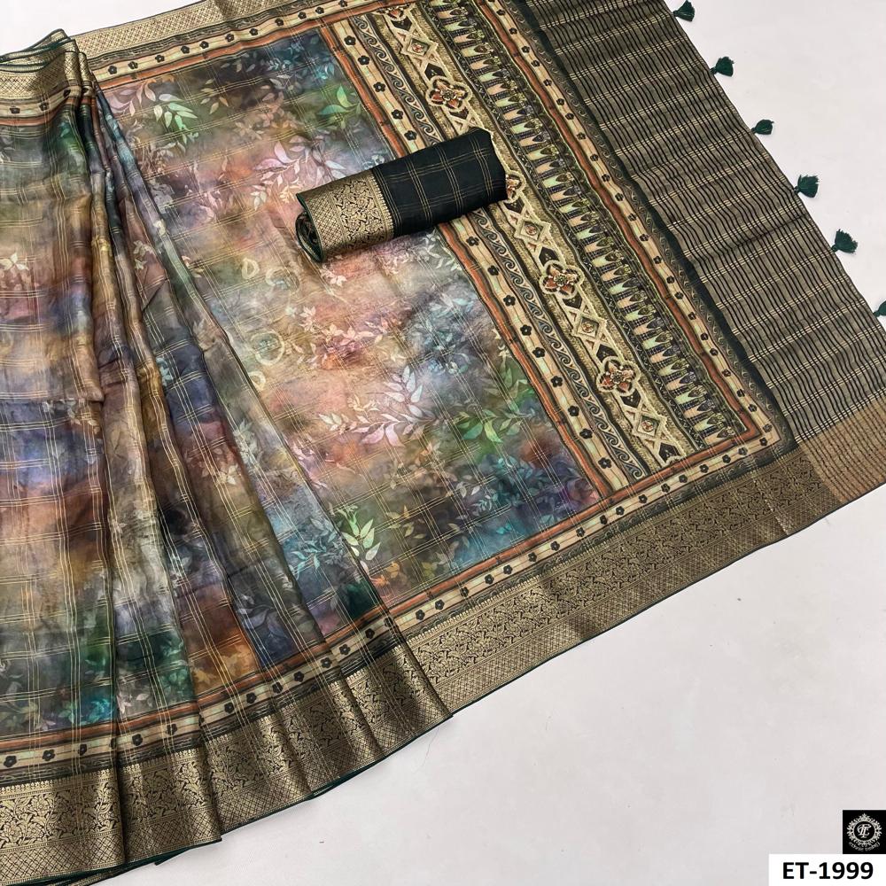 Ombre Leaf DESIGN SAREE