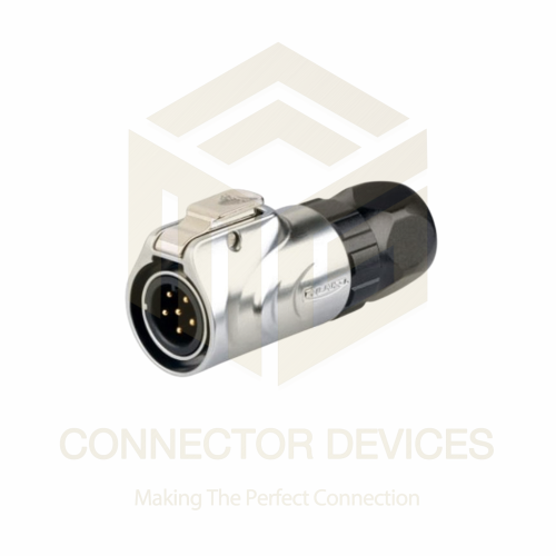 LP12 5A 6Pin Male Plug IP67 Waterproof Power Connector Metal Shell Solder Terminal