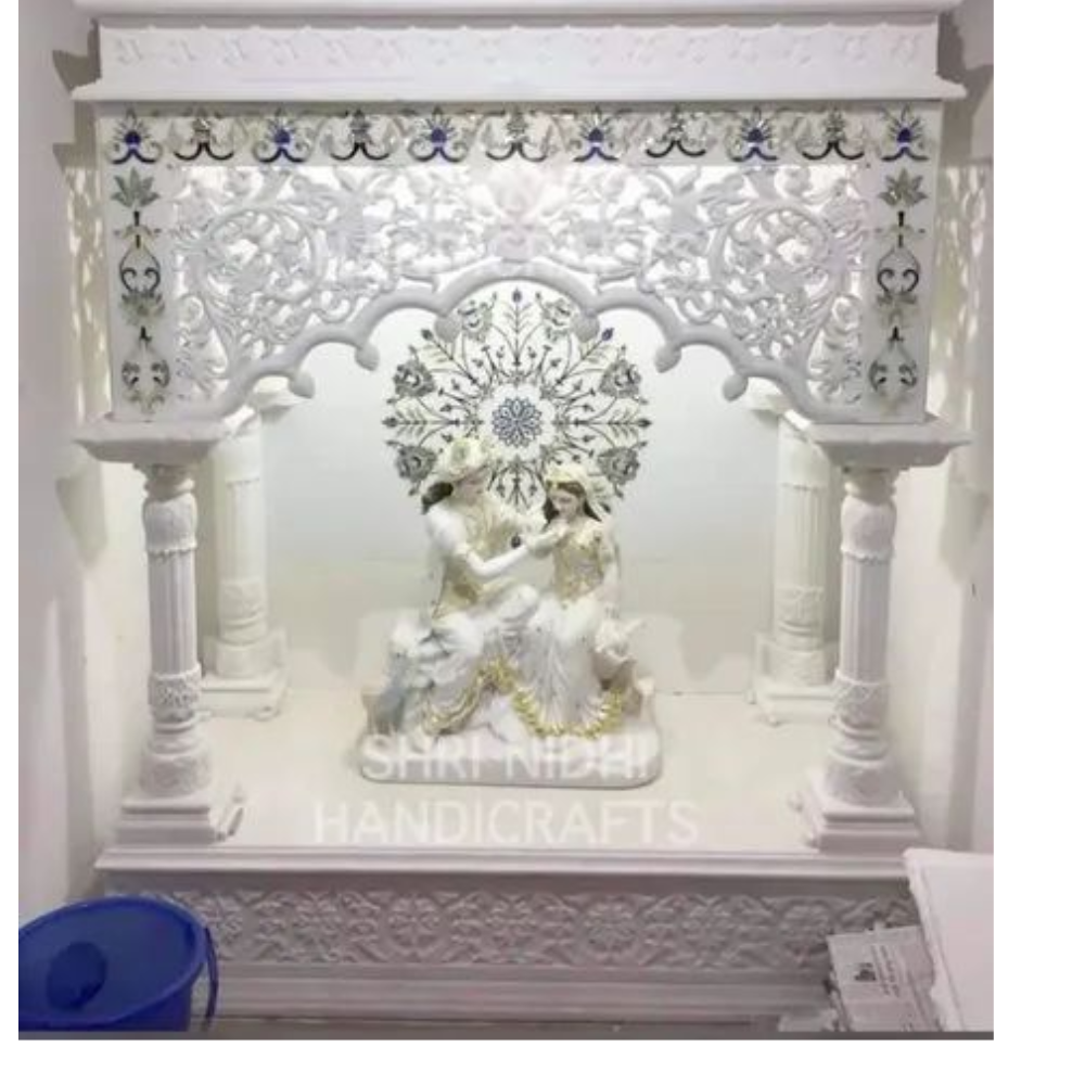 Inlay Pure White Marble Temple