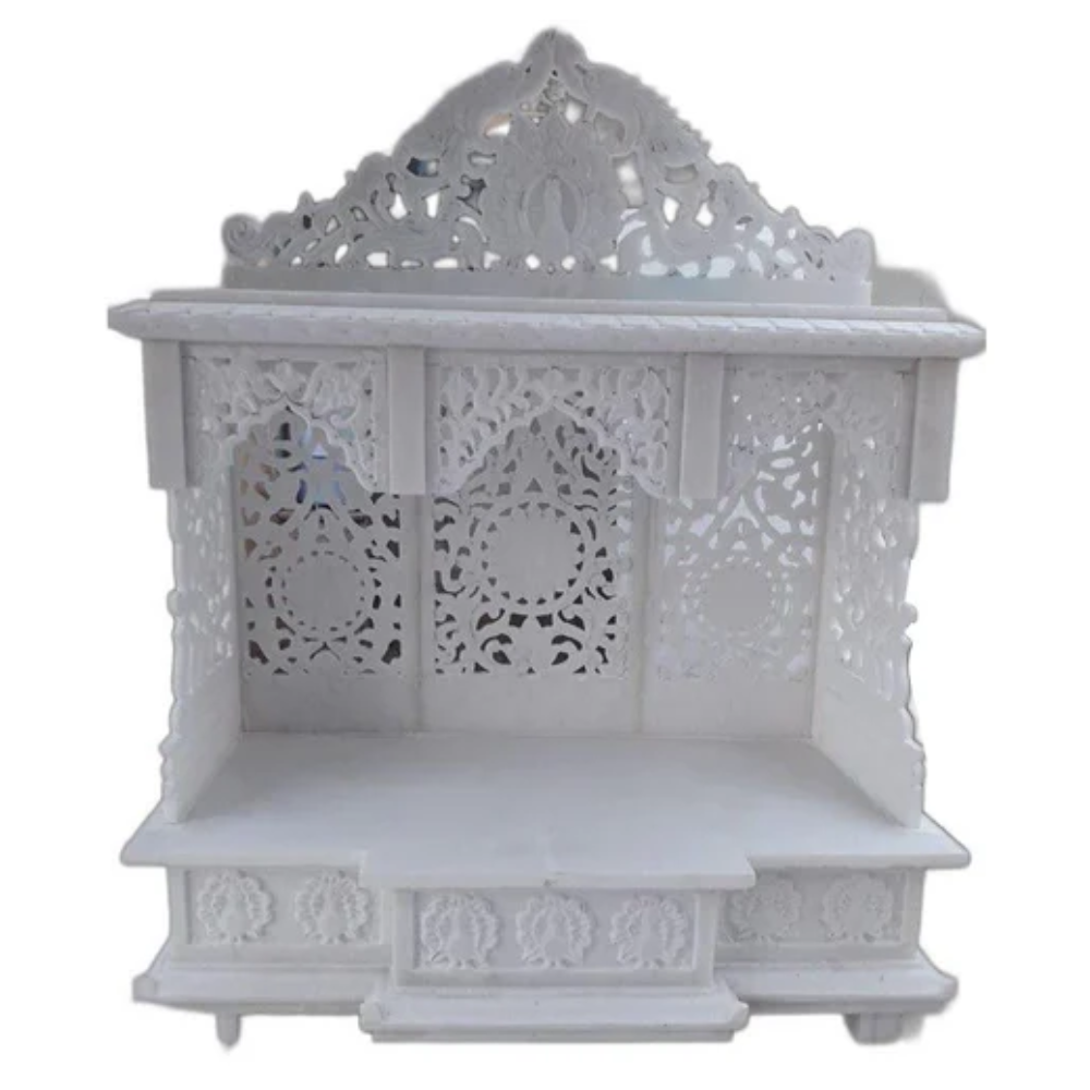 Makrana Polished White Marble Temple - Hardness: High
