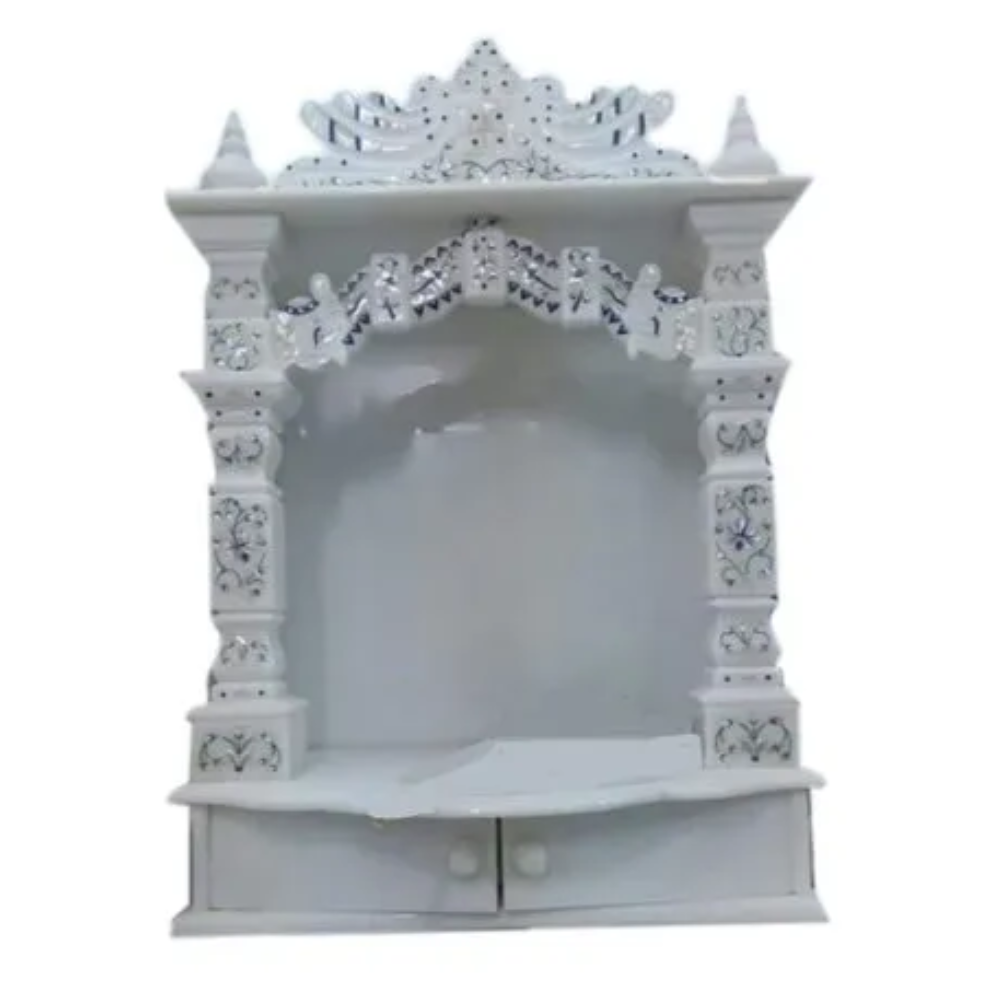 Makrana Polished White Marble Temple - Hardness: High
