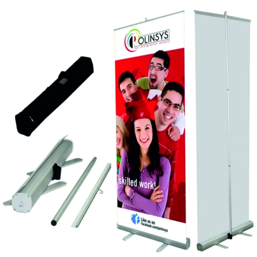 Wide Premium Black Roll Up Display Standee