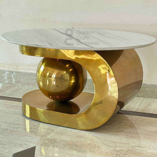 Ss Ball Center Table - Color: Golden