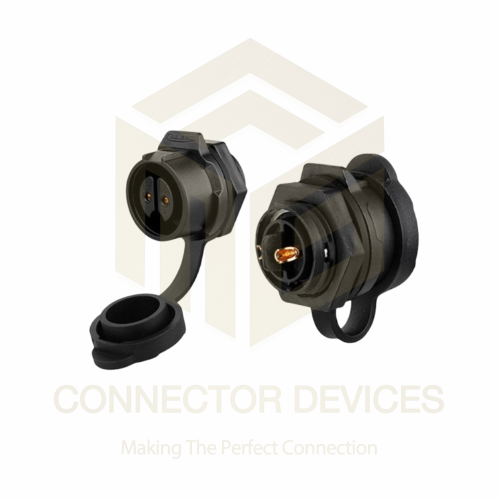 LP16 400V 10A 2Pin Female Socket IP67 Waterproof Power Connector Plastic Shell Solder Terminal