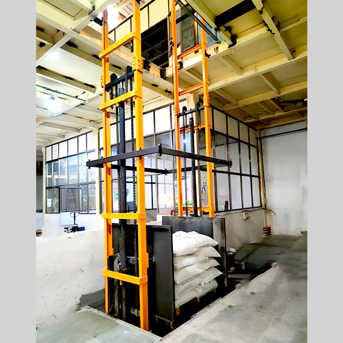 Double Mast Hydraulic Goods Lift