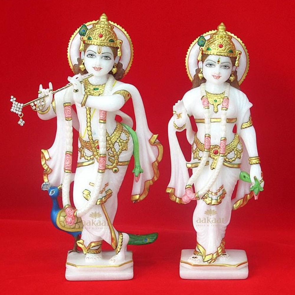 Marble Radha Krishna Statue