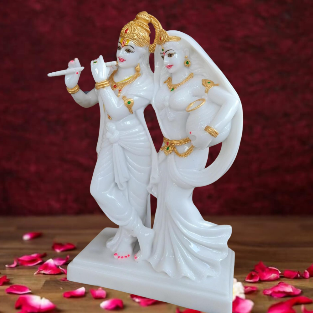 Marble Radha Krishna Statue