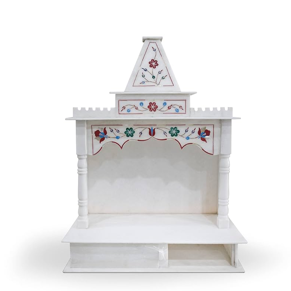 Spacious Solid White Marble Temple